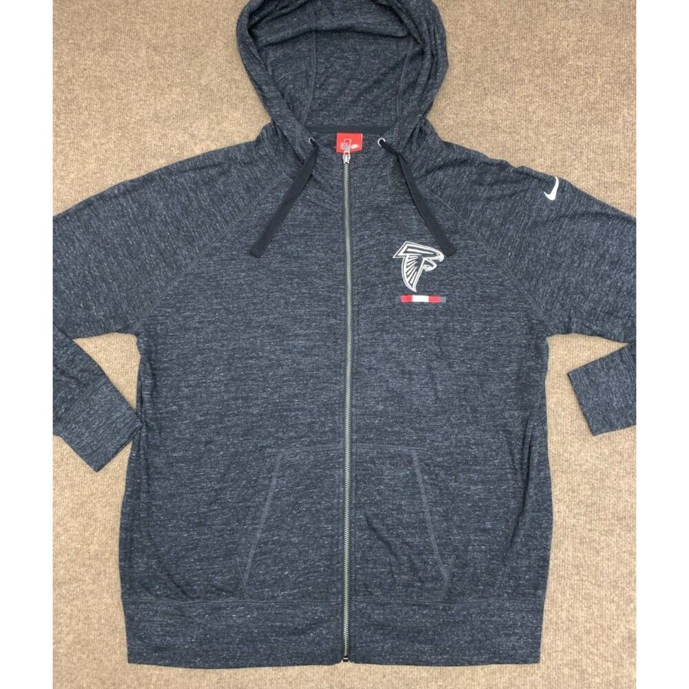 Nike Atlanta Falcons Hoodie Mens 2XL Lightweight Fleece Zip-Up NFL Jacket